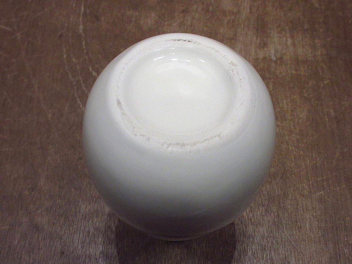 ビンテージ○セラミックフラワーベース白○240904i3-otclct花瓶陶器