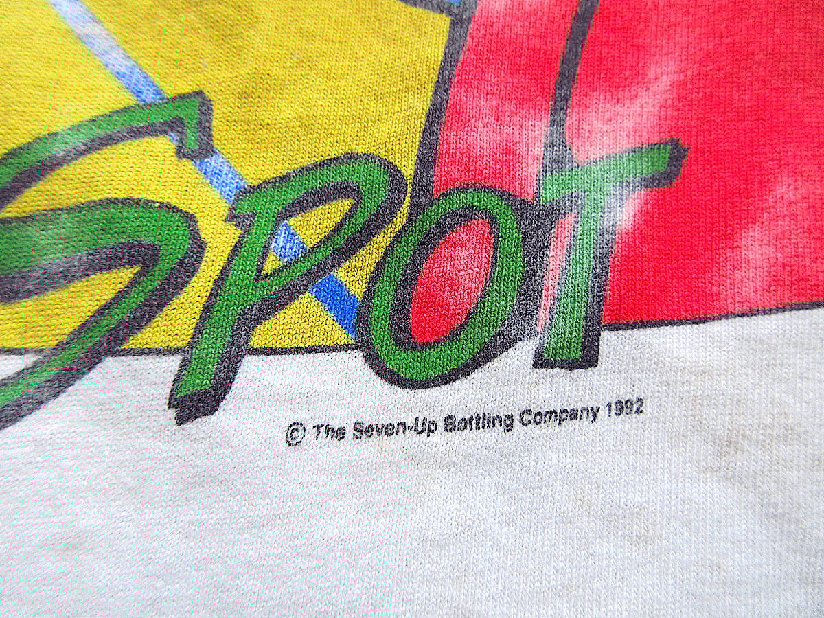 ビンテージ90's○7UP AIR SPORTプリントTシャツ白○240716k2-m