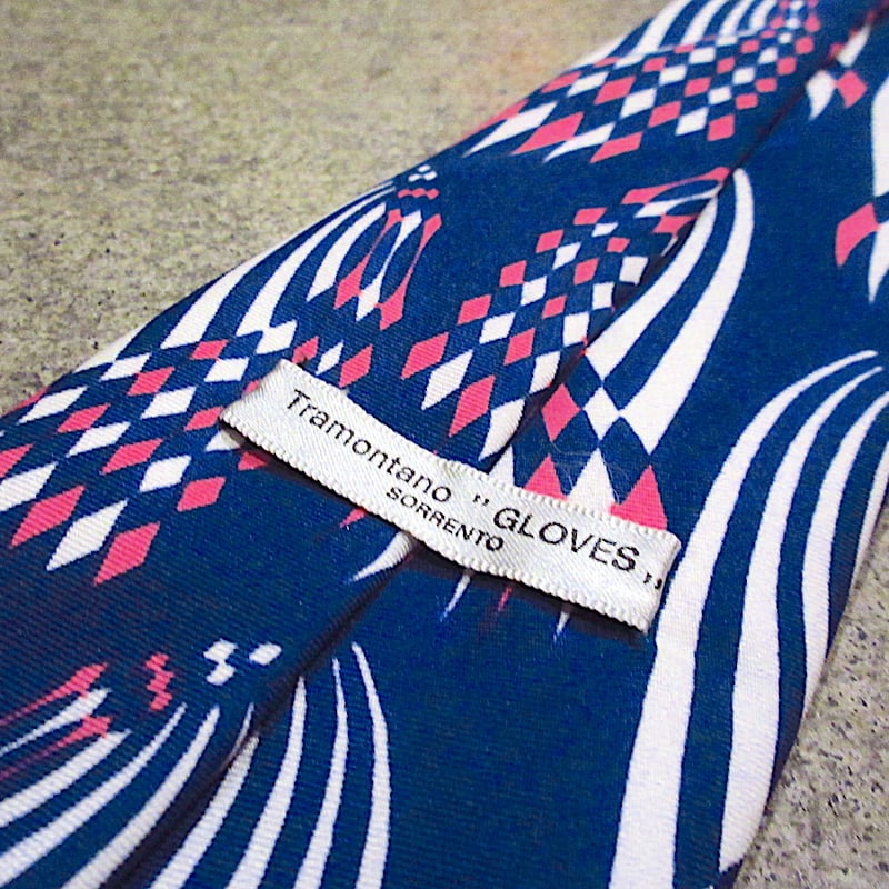 ビンテージ40's50's○DEADSTOCK GLOVES総柄シルクネクタイ