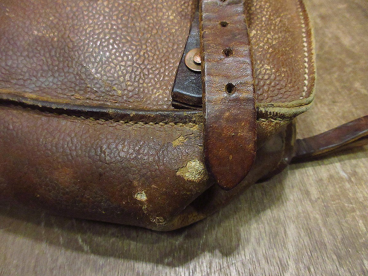 ※専用！80-90sヴィンテージ！小型バックル仕様！ビッグサイズ40！ショット KIJIMA キジマ クラシックレザーツールバッグ スモールサイズ