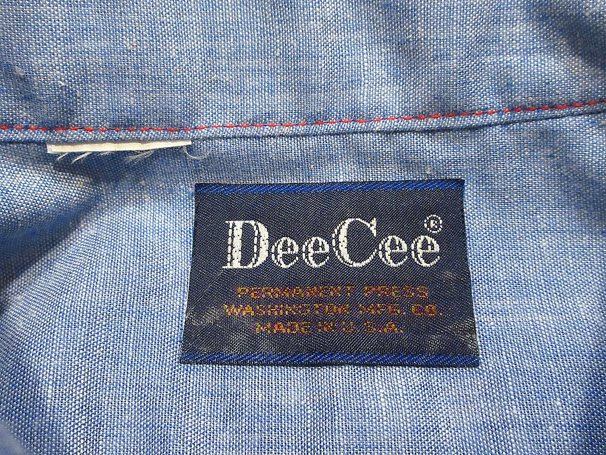 ビンテージ70's○Dee Ceeイーグル刺繍シャンブレーウエスタン ビンテージ70's○Dee Ceeイーグル刺繍シャンブレーウエスタン