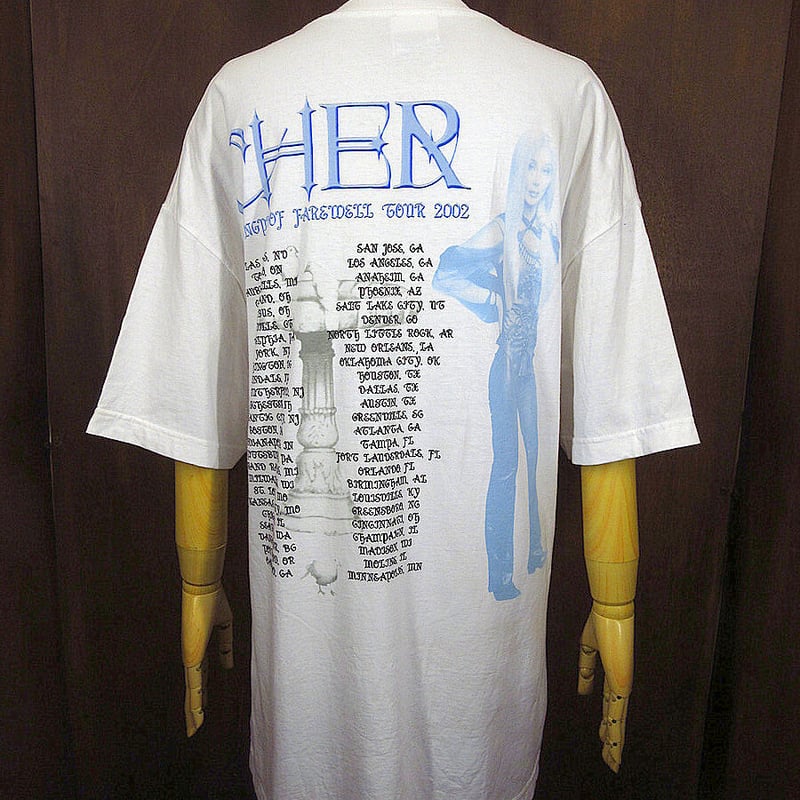 2000's CHER LIVINGPROOF FAREWELL 2002年ツアーTシャツ白s