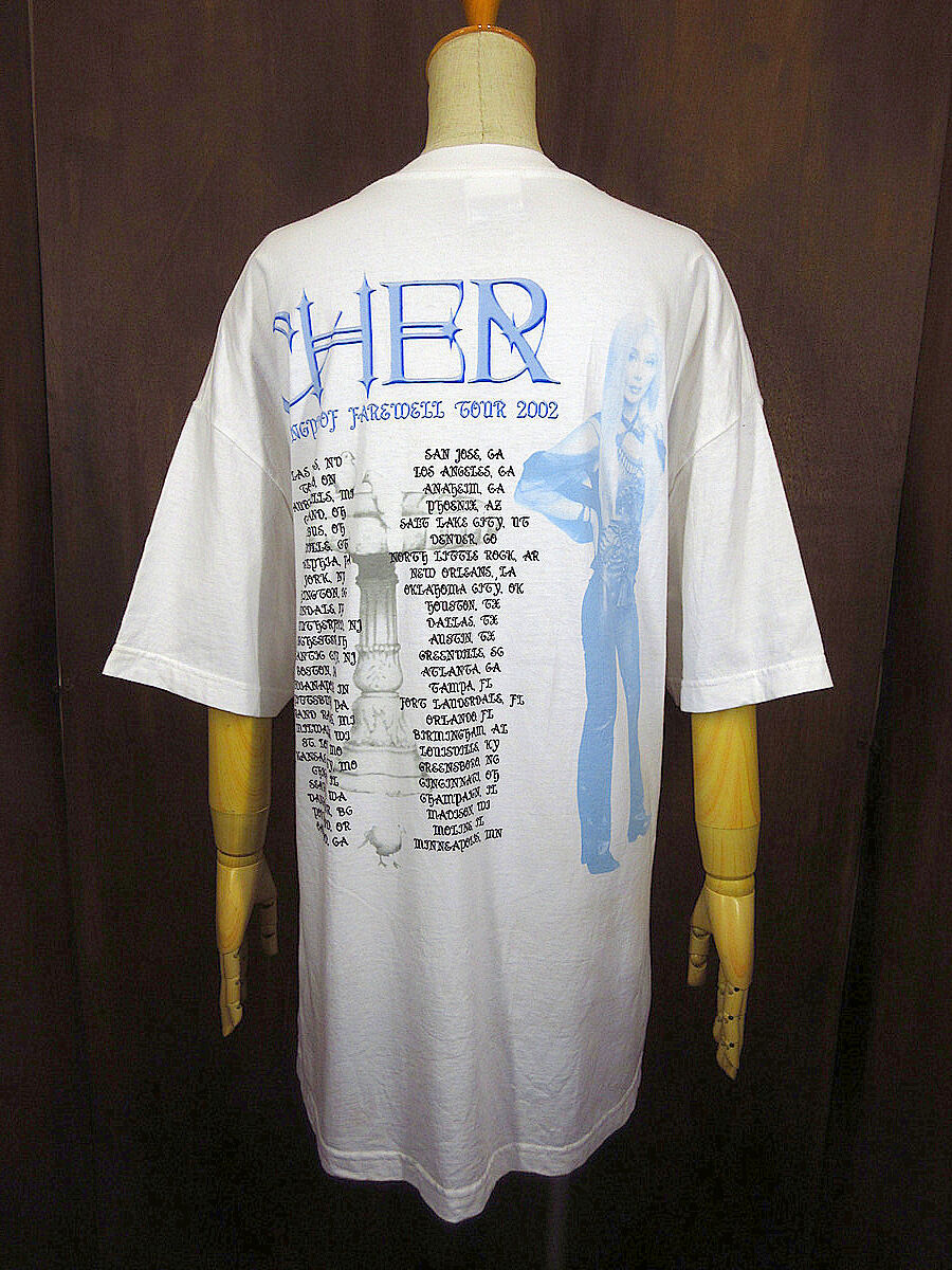 2000's CHER LIVINGPROOF FAREWELL 2002年ツアーTシャツ白s