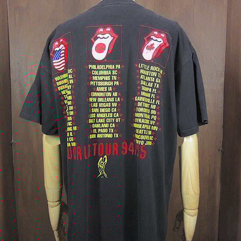90s The Rolling Stones ヴィンテージ バンドTシャツ L ビンテージ90's○THE ROLLING STONES VOODOO LOUNGE TOUR