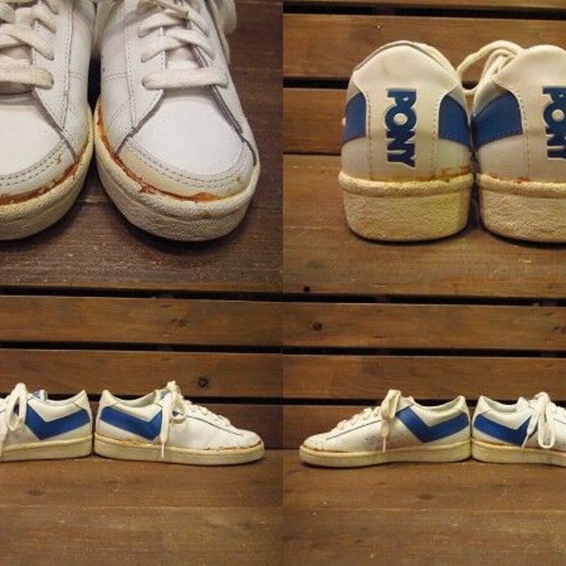 ビンテージ70's○DEAD STOCK PONYレザースニーカーSize3