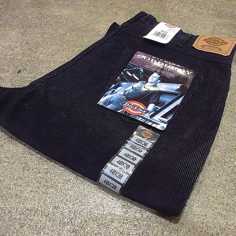 ビンテージ90's○DEADSTOCK Dickiesコーデュロイパンツ紺size 40
