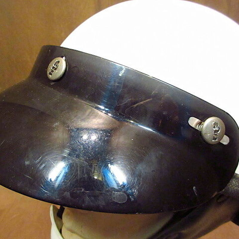 ビンテージ60's○BUCO Traveler バイザー付きハーフヘルメット白 ビンテージ60's○BUCO Traveler バイザー付きハーフヘルメット白