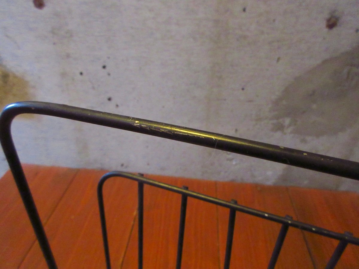 ビンテージ~70's○メタルマガジンラック○250707z7-rack金属雑誌収納