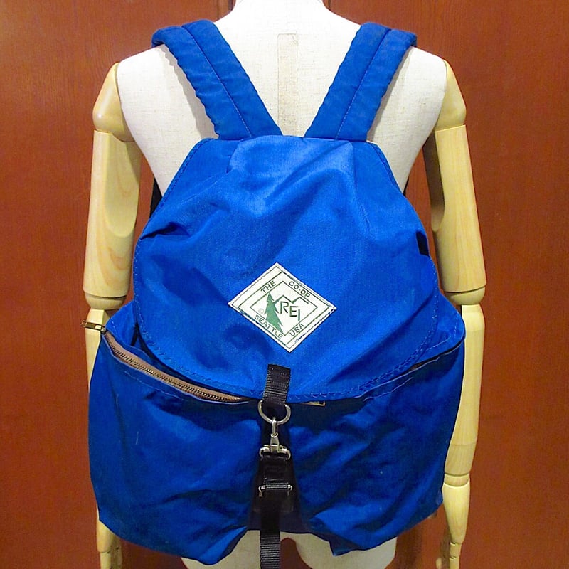 ビンテージ70's○REIナイロンバックパック青○220508r8-bag-bpかばん