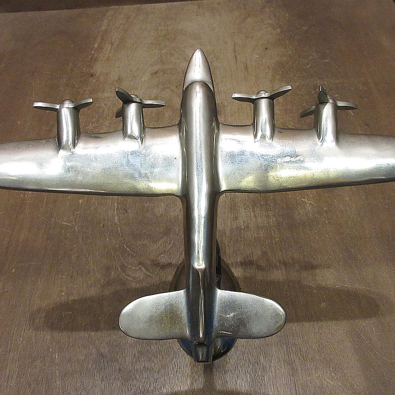 ビンテージ60's○飛行機メタルオブジェ○240924i2-obj置物インテリア
