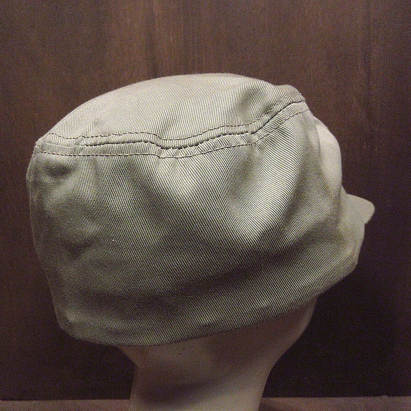 ビンテージ-70's○DEADSTOCKコットンワークキャップベージュsize