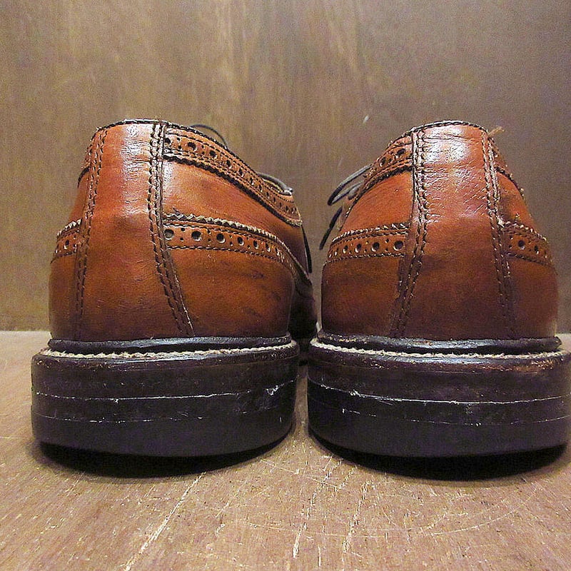 ビンテージ80's○MASONウイングチップシューズ茶size 9 1/2D ビンテージ80's○MASONウイングチップシューズ茶size 9 1/2D
