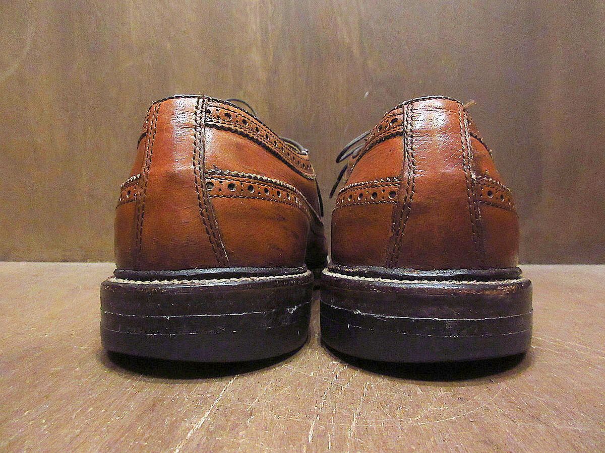 ビンテージ80's○MASONウイングチップシューズ茶size 9 1/2D ビンテージ80's○MASONウイングチップシューズ茶size 9 1/2D