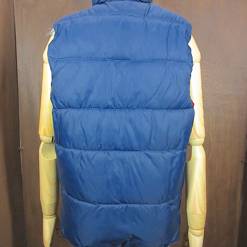 ビンテージ70's○RED HEADリバーシブルダウンベスト紺×赤○251124z2-m