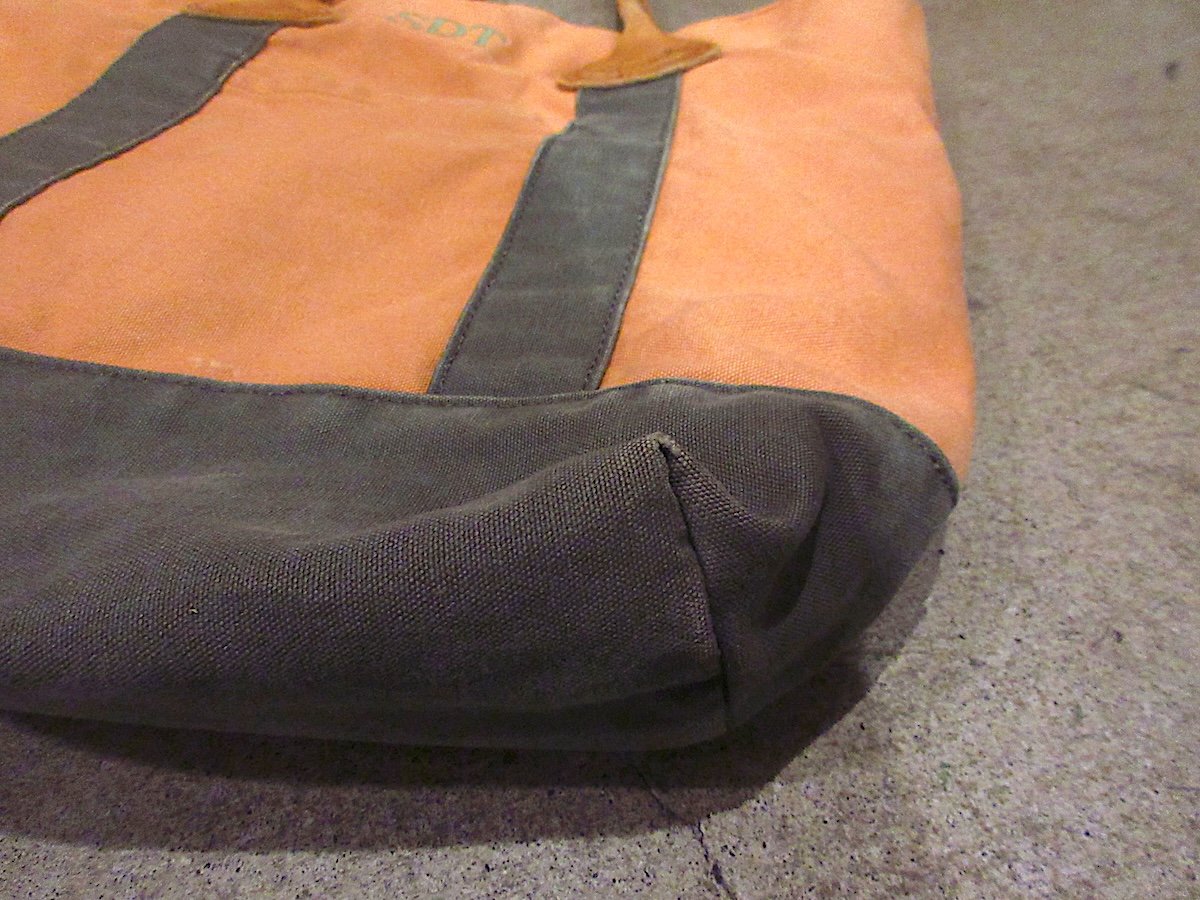 L.L.Bean○レザーハンドル裏地チェックキャンバストートバッグ 