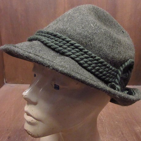 MADE IN GERMANY●フェルトチロリアンハット緑size 7 1/2●231029i2-m-ht-fltドイツ製ウールグリーンマウンテンソフト帽