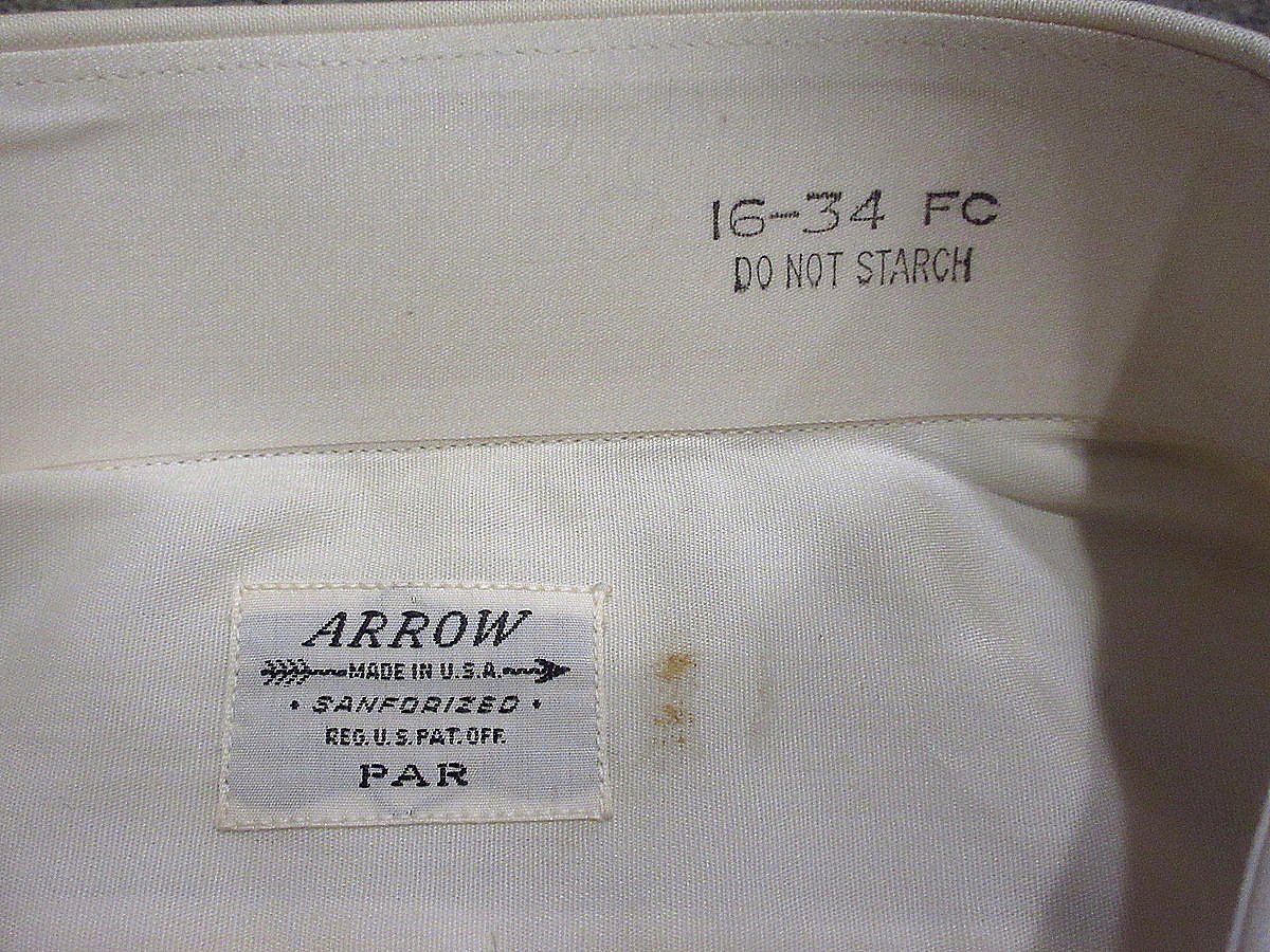 ビンテージ50's○DEADSTOCK ARROWマチ付きフレンチカフスドレス ビンテージ50's○DEADSTOCK ARROWマチ付きフレンチカフスドレス