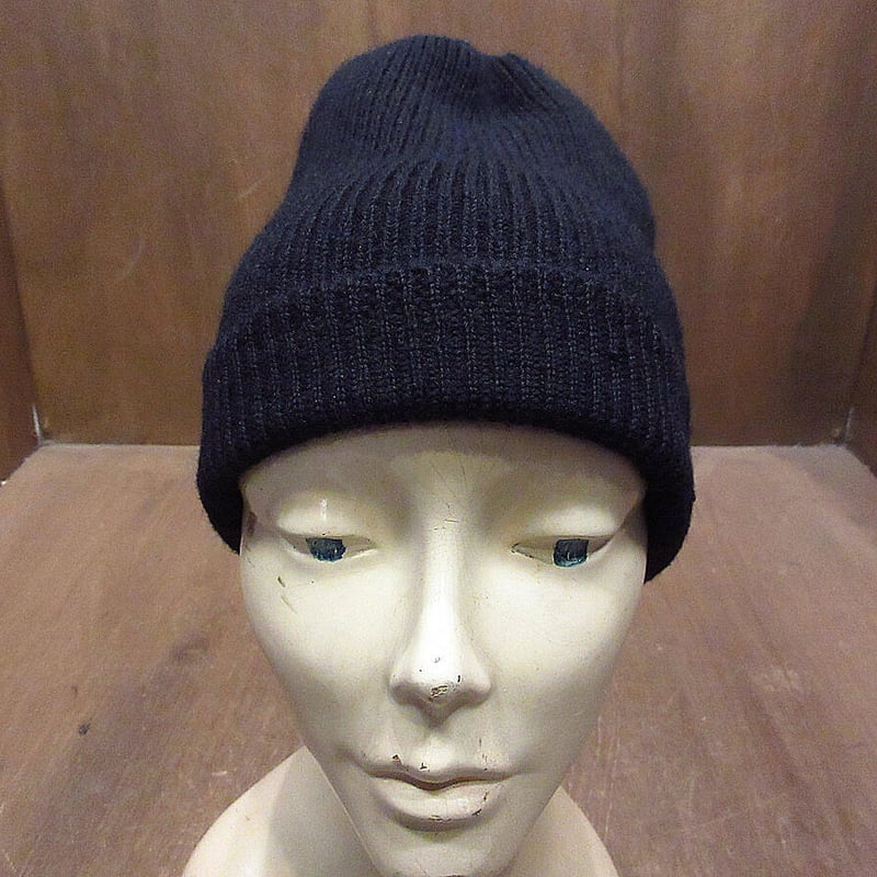 ビンテージ~70's○U.S.NAVYワッチキャップ○220124i4-m-cp-knt 60