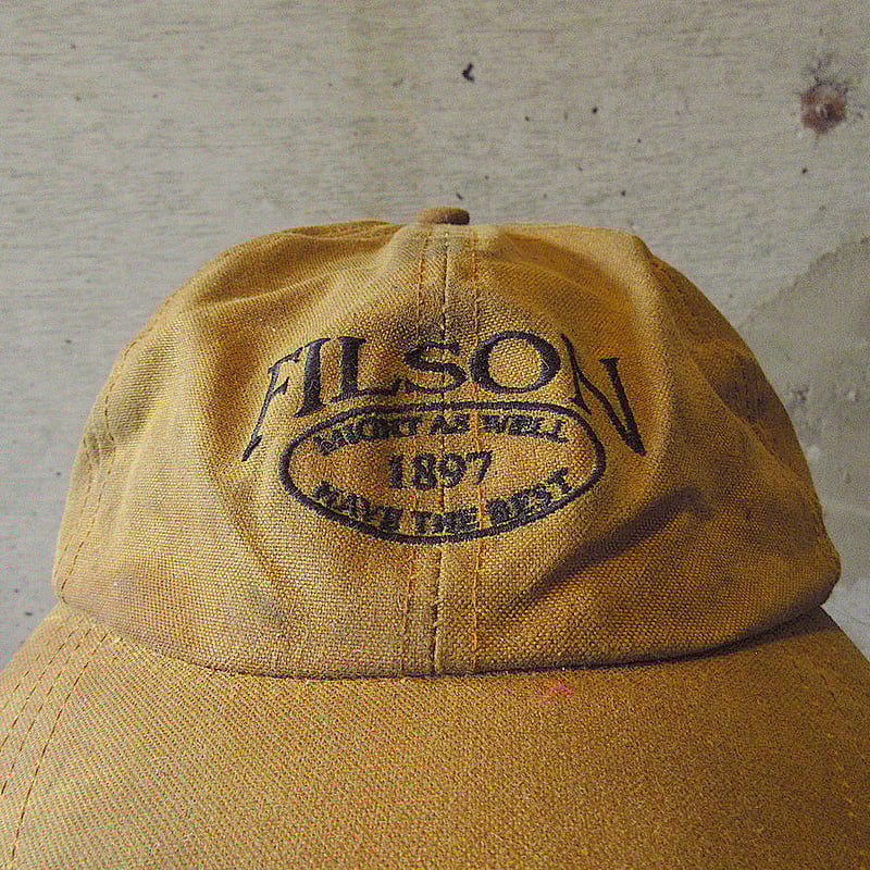 ビンテージ80's90's○FILSON刺繍入りオイルドコットンキャップ ビンテージ80's90's○FILSON刺繍入りオイルドコットンキャップ