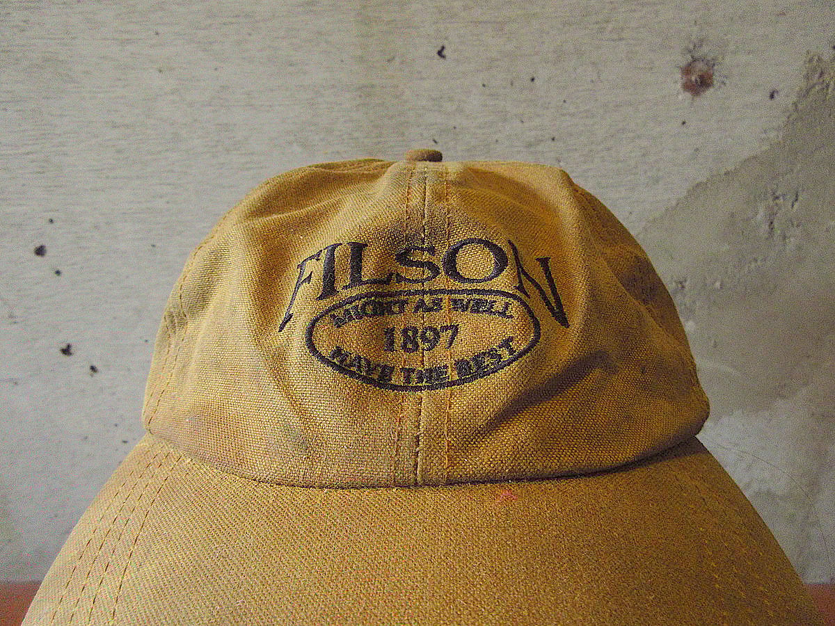 ビンテージ80's90's○FILSON刺繍入りオイルドコットンキャップ ビンテージ80's90's○FILSON刺繍入りオイルドコットンキャップ