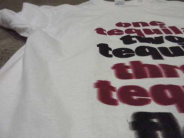 90s ONE TEQUILA Tシャツ Lサイズ ホワイト Vintage 90's One Tequila Two Tequila Three Tequila Floor