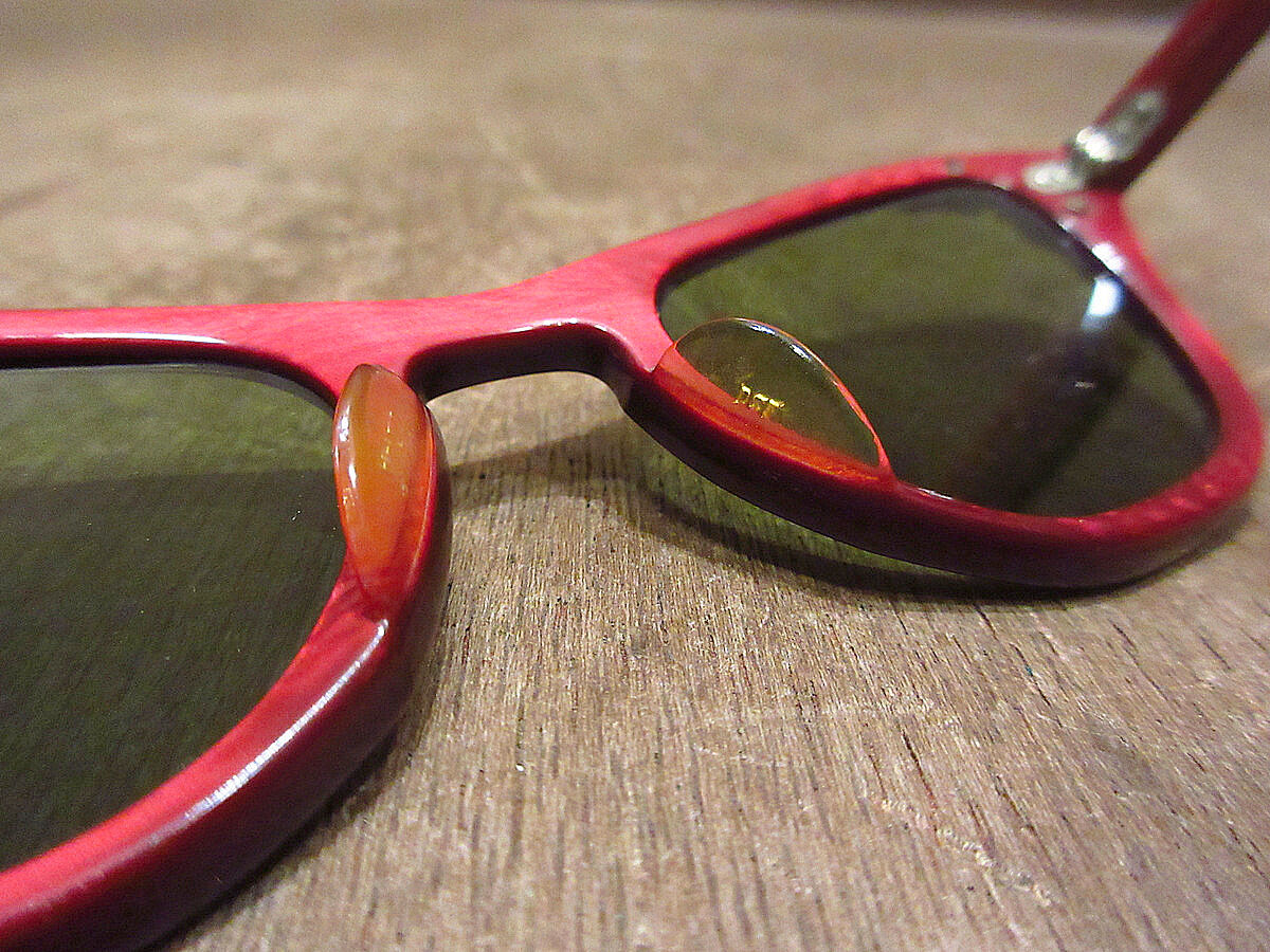 ビンテージ60's○B&Lキャッツアイサングラス赤○220719i4-eygls ビンテージ60's○B&Lキャッツアイサングラス赤○220719i4-eygls