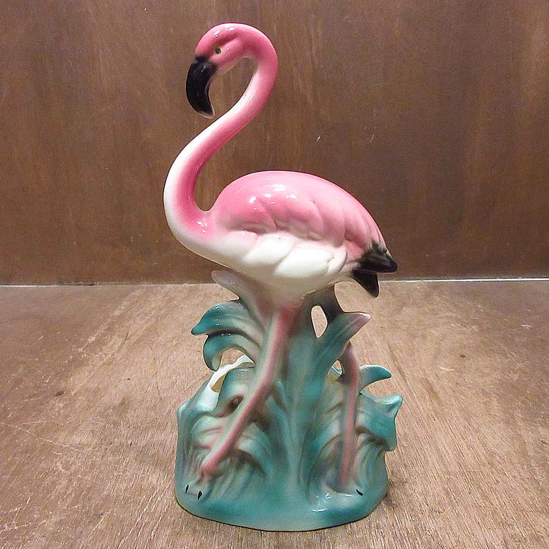 ビンテージ50's○フラミンゴセラミックプランター○240715i4-otclct