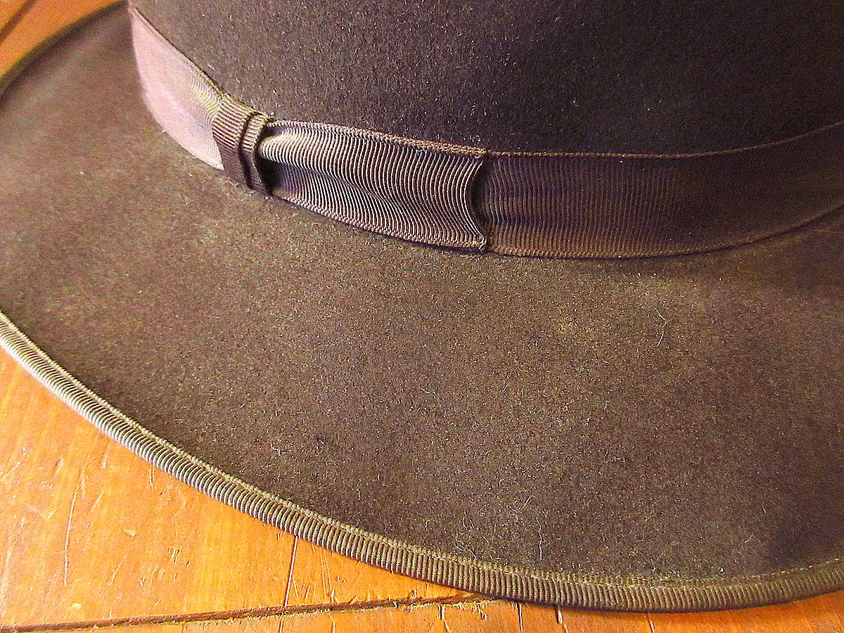 【STETSON 】50年〜60年代 オールドフェドラハット。　7 1/4。 ノックス ヴィンテージ フェドラ ハット【1950's-】【KNOX