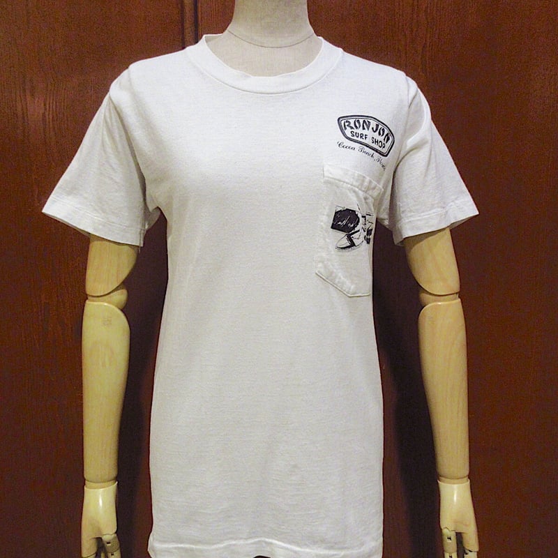 ビンテージ80's○RON JON SURF SHOP両面プリントポケットTシャツ