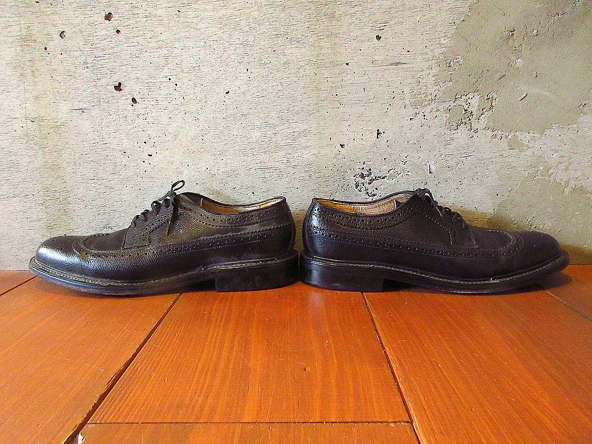 【ビンテージ】1980’s-1990’sChurch’sウイングチップシューズ黒 90s USA製 デクスター ウイングチップ シューズ 11 29cm / 中古