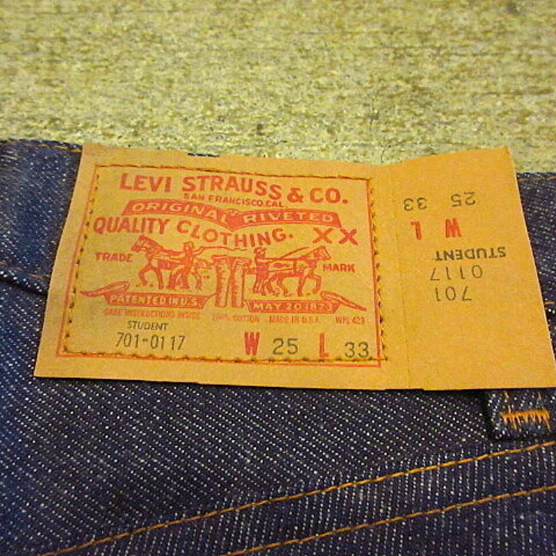 ビンテージ80's○DEADSTOCK Levi's 701-0117 STUDENT W25