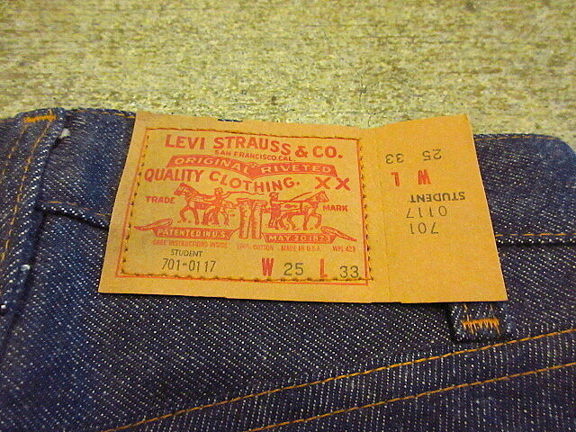 ビンテージ80's○DEADSTOCK Levi's 701-0117 STUDENT W25