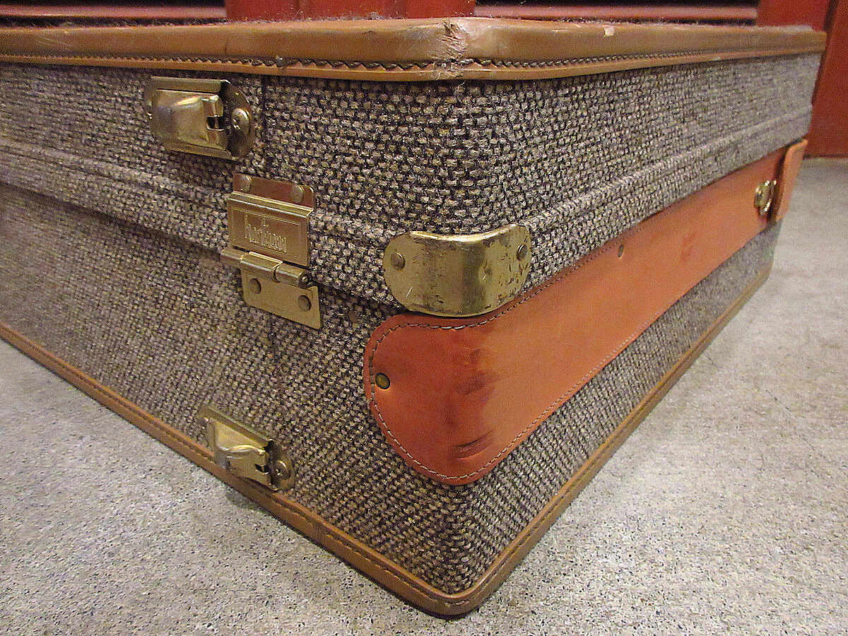 ビンテージ○hartmann luggageツイードトランクケース○220831i8-bag-...