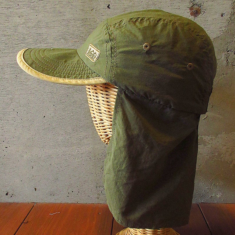 ビンテージ90's○REIナイロンフィッシングキャップ オリーブ ビンテージ90's○REIナイロンフィッシングキャップ オリーブ