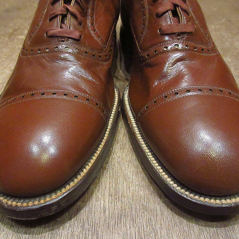 ビンテージ30's40's○DEADSTOCK CONNOLLYキッドスキンキャップトゥ