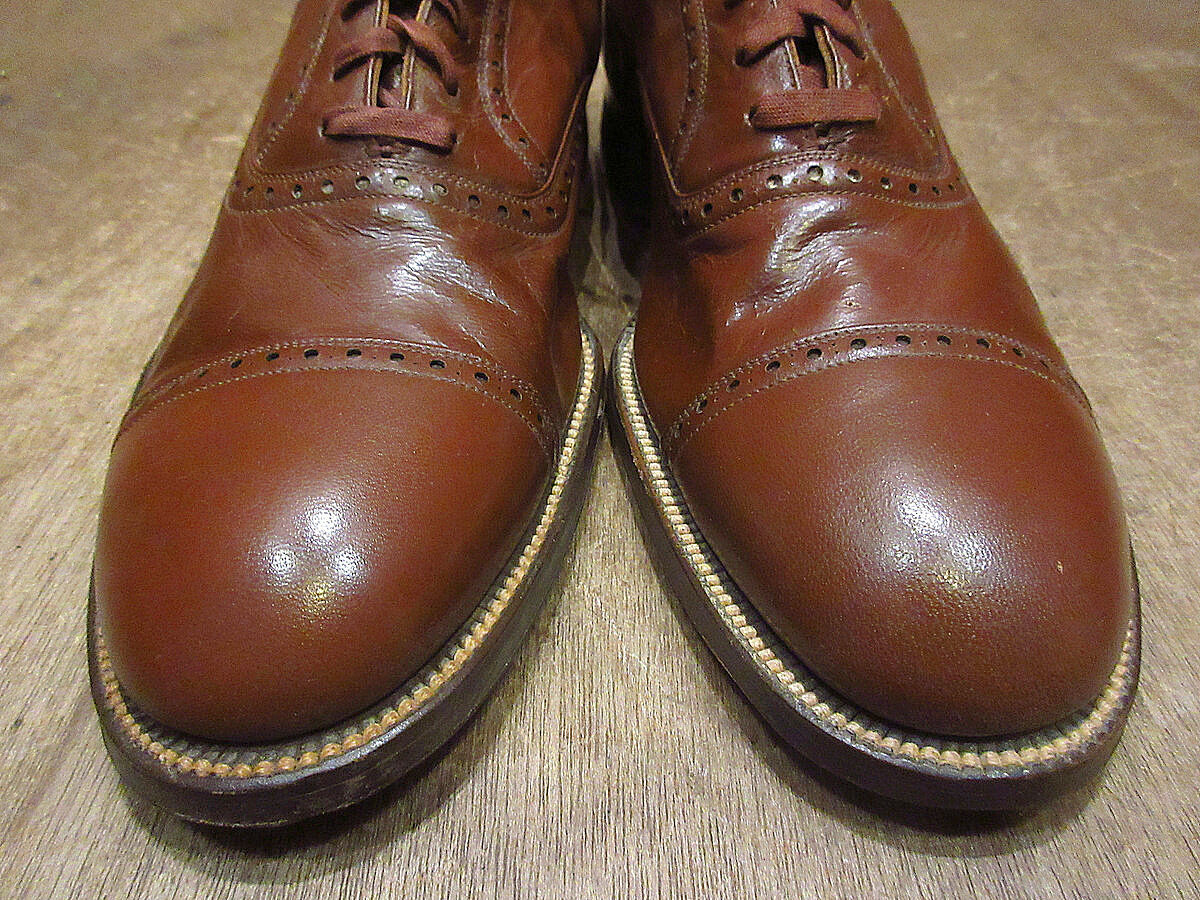 ビンテージ30's40's○DEADSTOCK CONNOLLYキッドスキンキャップトゥ