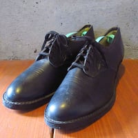ビンテージ40’s●レディースプレーントゥシューズ黒●250125k7-w-dshs-25cm 1940sドレスシューズ外羽根式革靴レザーシューズ