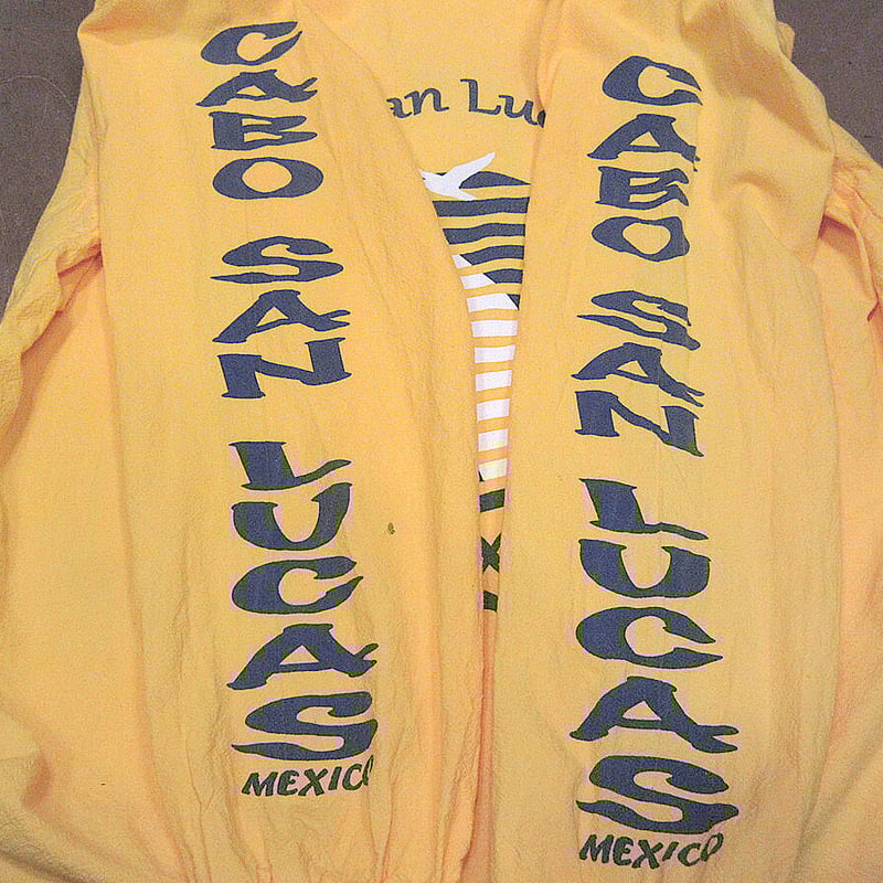 ビンテージ90's○Cabo San Lucas Mexicoジップパーカー黃色size 40