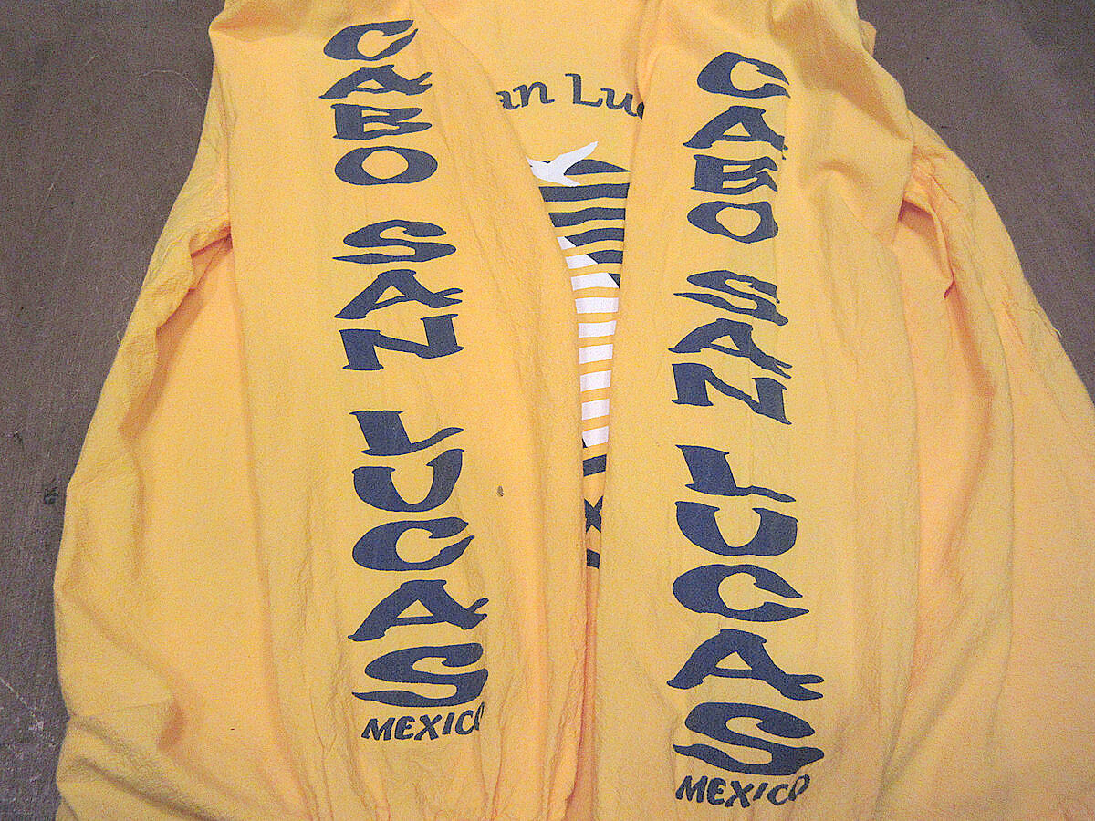 ビンテージ90's○Cabo San Lucas Mexicoジップパーカー黃色size 40