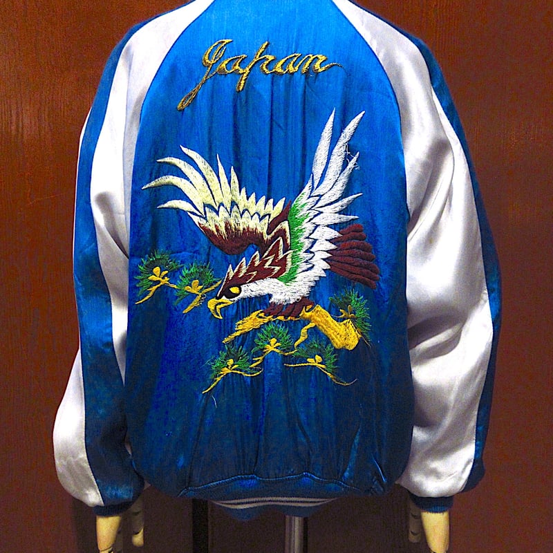 ビンテージ70's80's○JAPANサテンスーベニアジャケットsize L○231104m6