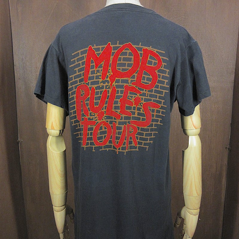 80s BLACK SABBATHワールドツアー Tシャツ L相当 ビンテージ80's○BLACK SABBATHワールドツアーTシャツ黒size L○25062