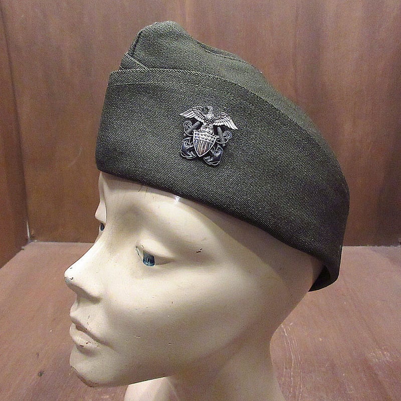 ビンテージ40's○U.S.NAVYギャリソンキャップ7 3/8○220208i5-m-cp-