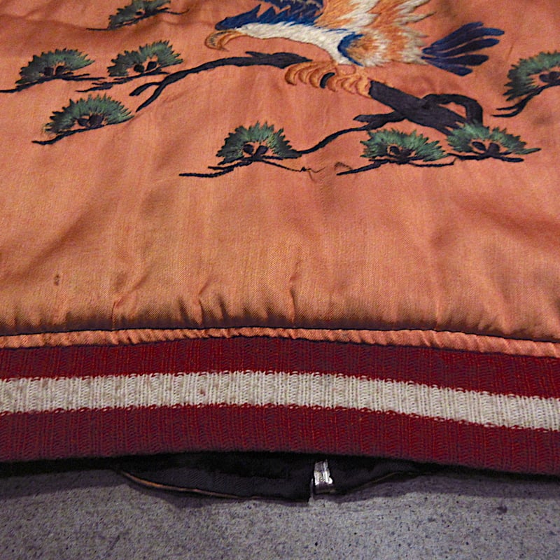 ビンテージ40's50's○Japanリバーシブルサテンスーベニア