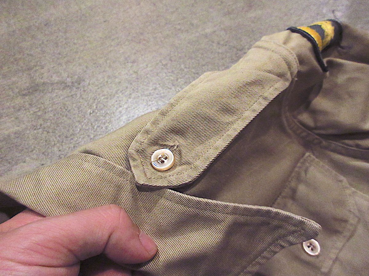 ビンテージ40's50's○U.S.ARMY半袖チノシャツカーキsize XS○250610m