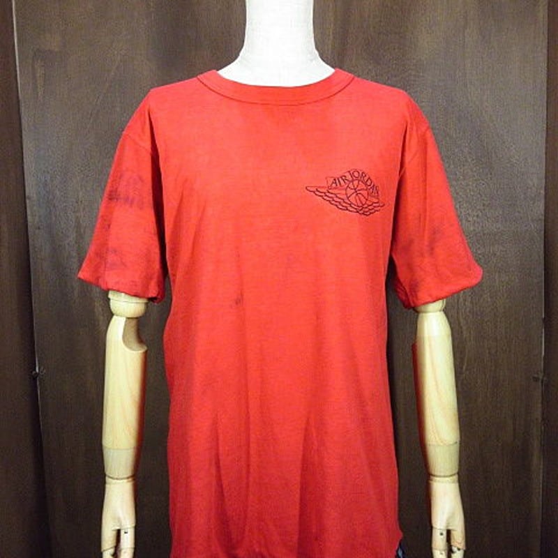 ビンテージ80's○NIKE AIR JORDANダブルフェイスTシャツ赤×黒L ビンテージ80's○NIKE AIR JORDANダブルフェイスTシャツ赤×黒L