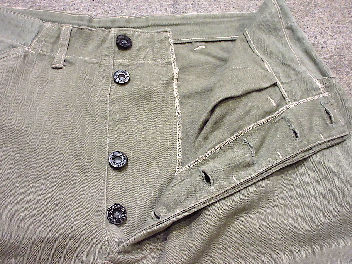 ビンテージ40's○USMC P-41 HBTトラウザーズ実寸W85cm○220413i6-m