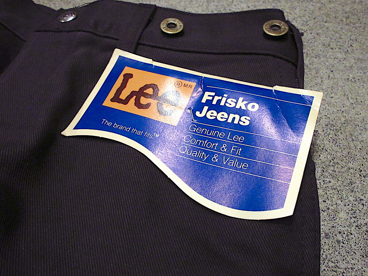 Lee フリスコジーンズ ヴィンテージ ビンテージ80's○DEADSTOCK Leeフリスコジーンズ黒表記W27 L32