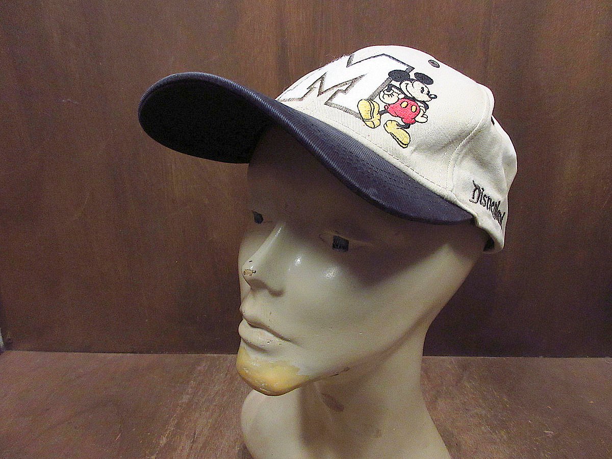 ミッキー　ジェットキャップUSA製 古着 アメリカ製 ディズニー 90's【USA製】【ビンテージ】JERZEES【ラッセル】ウォルト