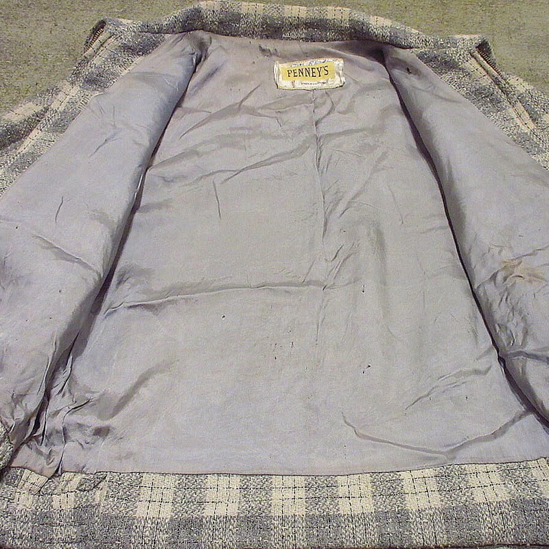 ビンテージ50's○PENNEY'Sチェックウールリッキージャケット○210929i3