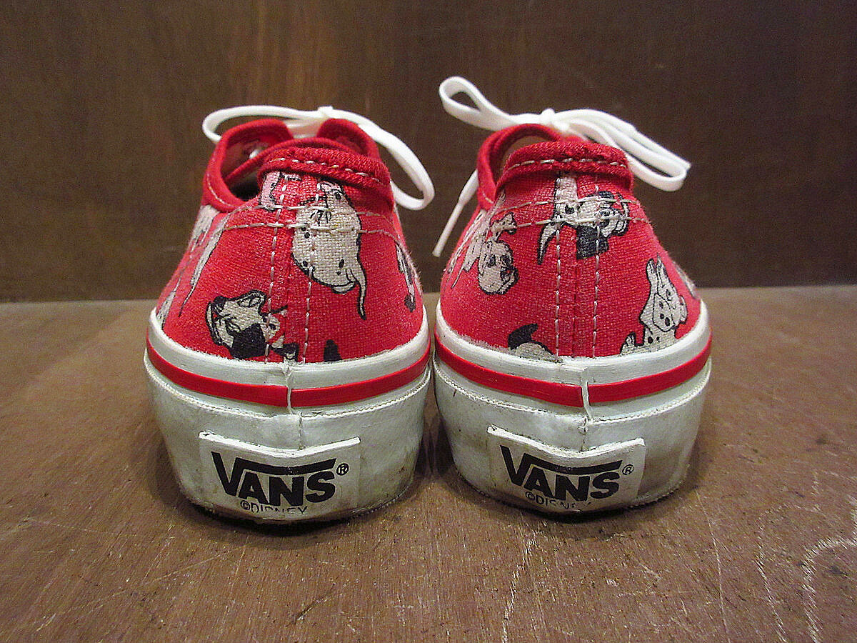 ビンテージ90's○VANS 101匹わんちゃん総柄オーセンティックsize 5